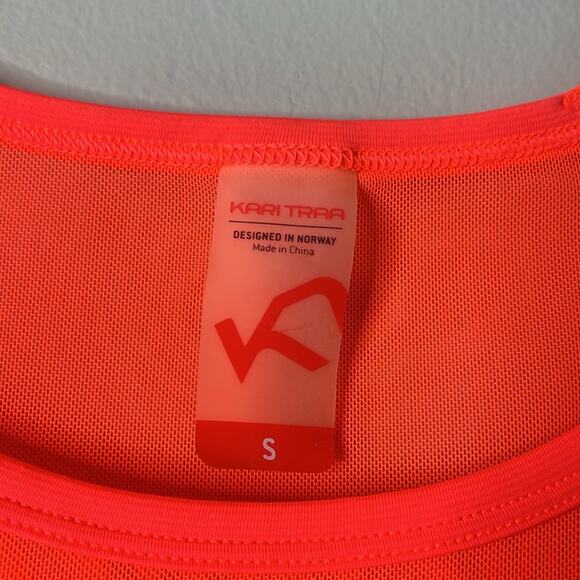 Kari Traa Neon Orange Active Tee Small - Picture 2 of 5